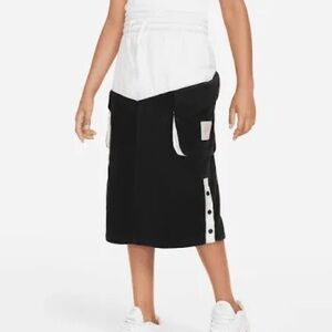 Nike Girl's NSW Fleece Skirt, Black/white, Size XS